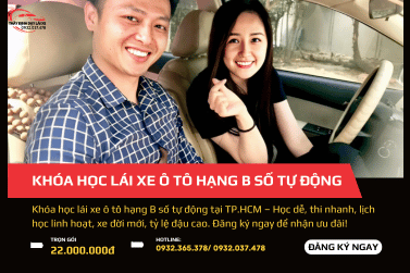 Khóa học lái xe ô tô hạng B số tự động